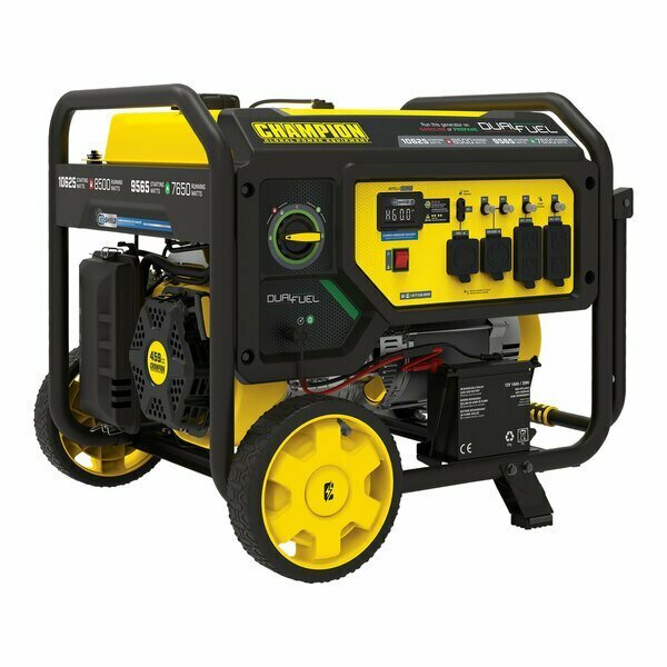 Champion Power Equipment CPE 459 CC Dual Fuel Portable Generator with Electric / Recoil Start and CO Shield 201083 1412183